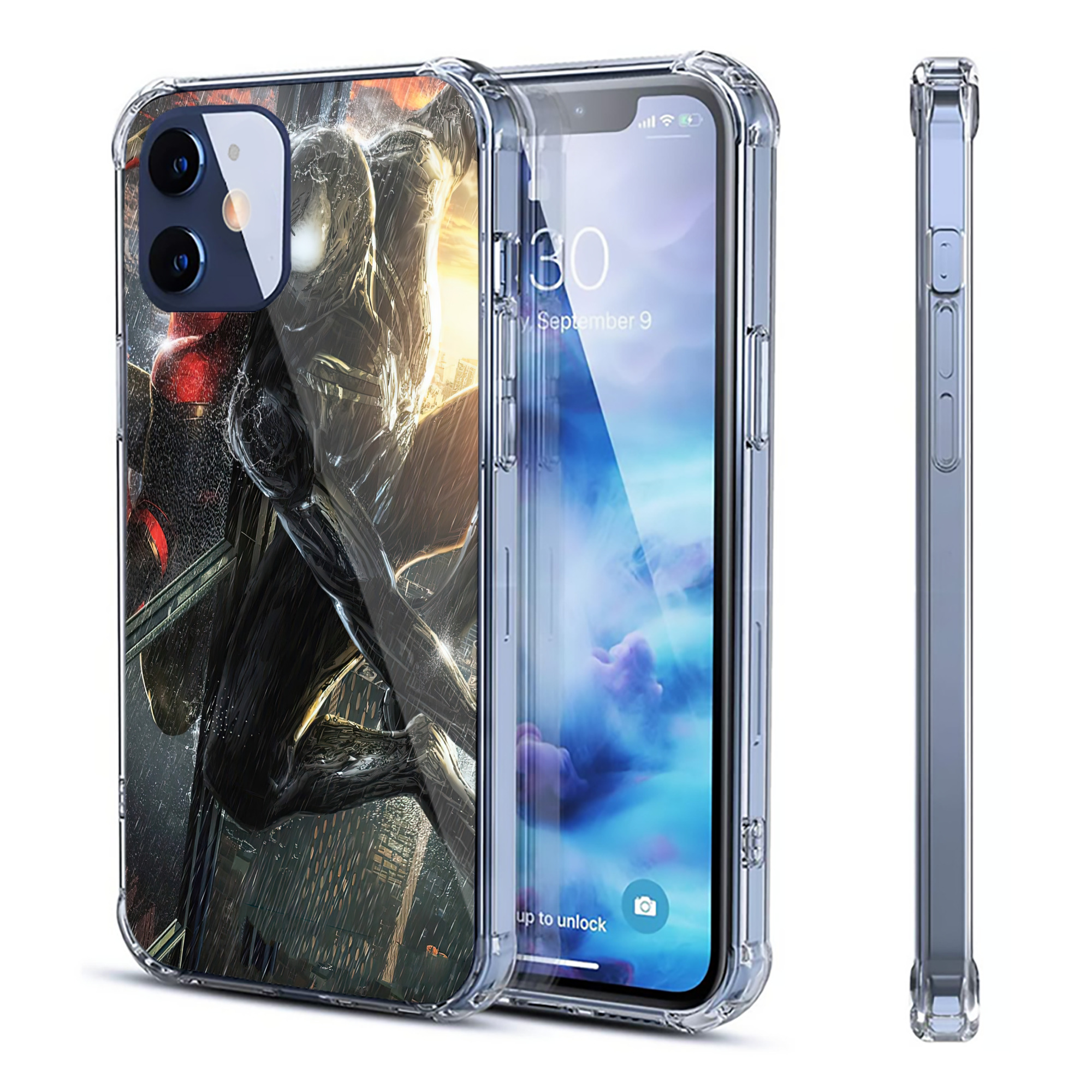 （画像用） Spider Man スパイダーマン 【iPhone 12シリーズ対応】透明スマホケース（クリアソフトケース）